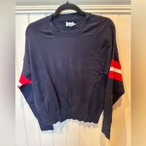 VELVET Ladies Women’s Size Small Nave Blue with Red Stripes Sweatshirt